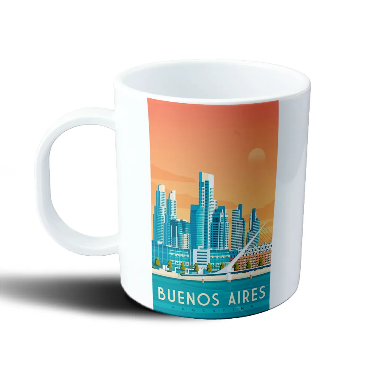 Taza de Plástico Buenos Aires Argentina Skyline Puerto Madero - vista 2