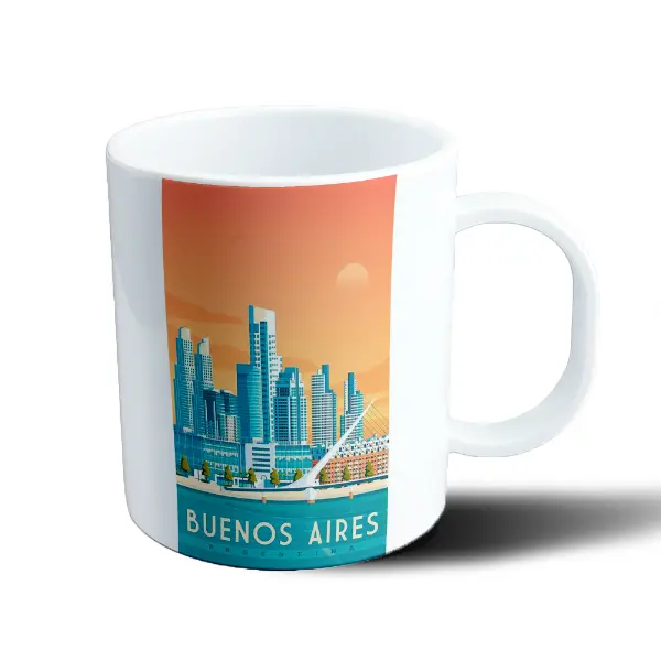 Taza de Plástico Buenos Aires Argentina Skyline Puerto Madero