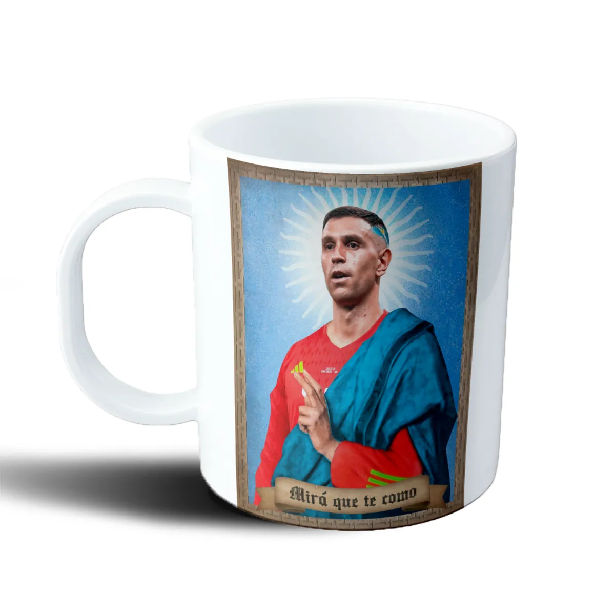Taza de Plástico Dibu Martinez Mirá que te como - vista 2