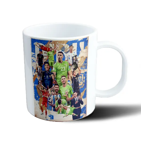 Taza de Plástico Argentina Dibu Martinez Collage Mundial