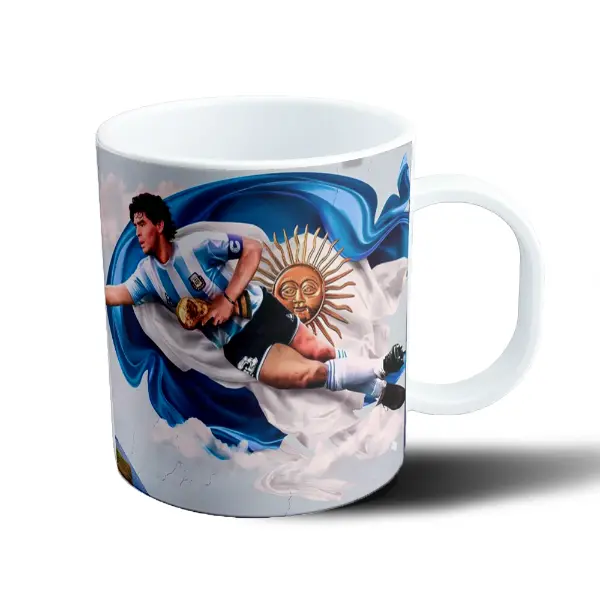 Taza de Plástico Diego Maradona Selección Argentina Copa del Mundo Sol de Mayo