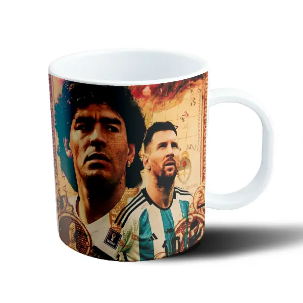 Taza de Plástico Messi y Maradona Argentina