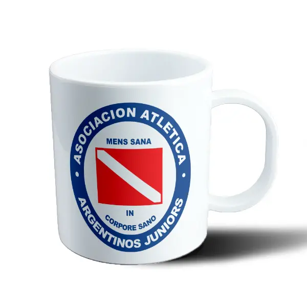 Taza de Plástico Argentinos Juniors Escudo Mens Sana in Corpore Sano