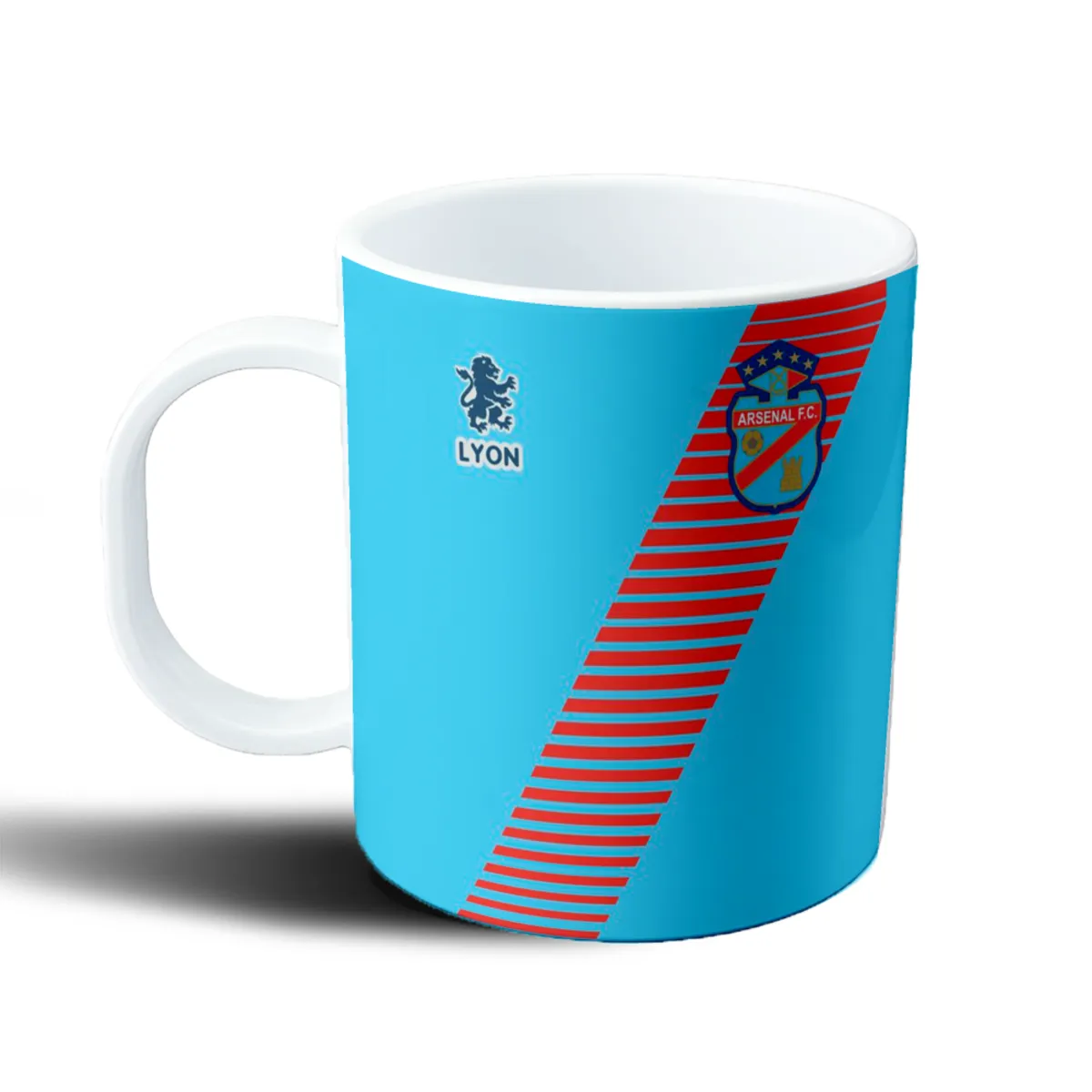 Taza de Plástico Arsenal F.C. Lyon Rayas Rojas - vista 2