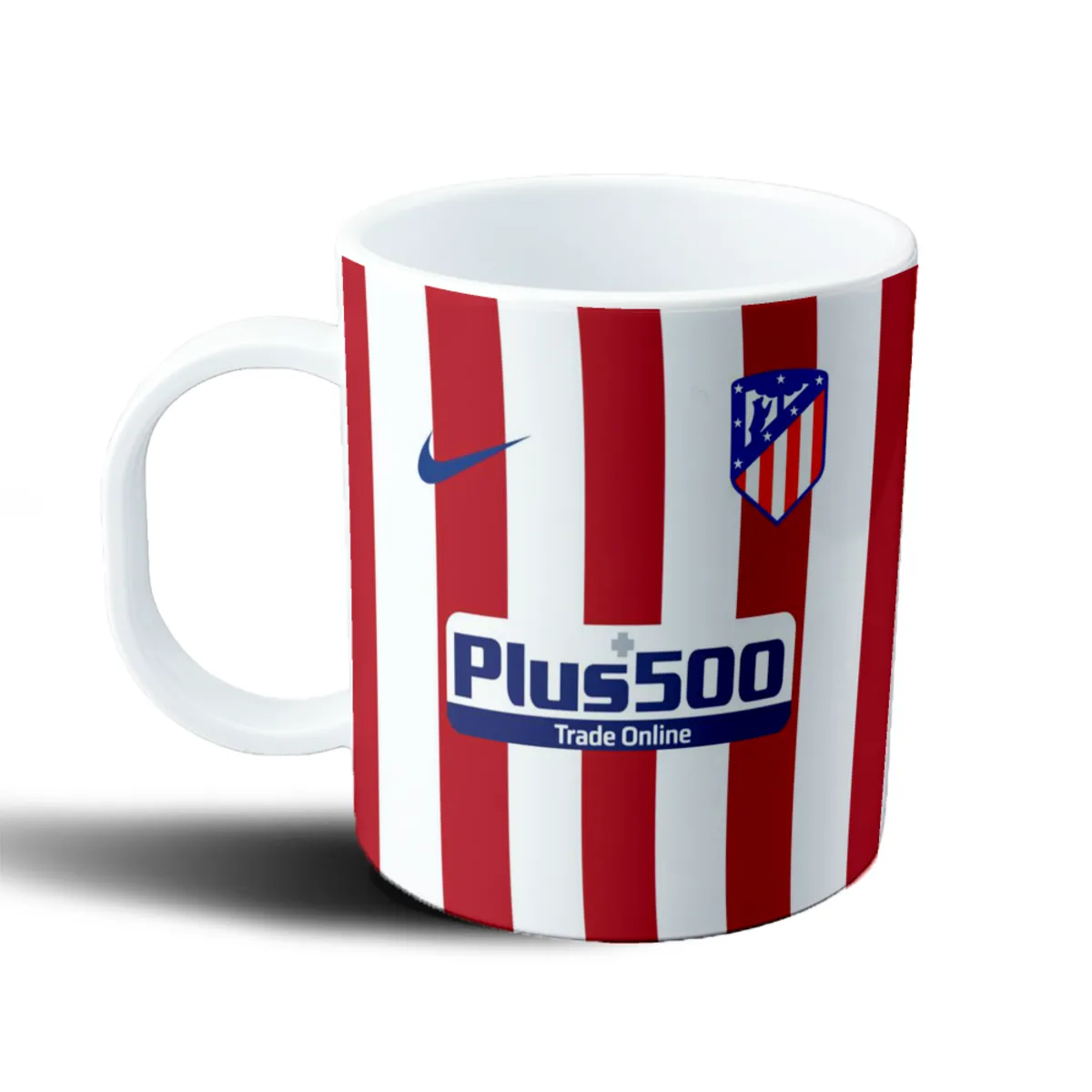 Taza de Plástico Atletico Madrid Camiseta Rayas Rojiblancas - vista 2