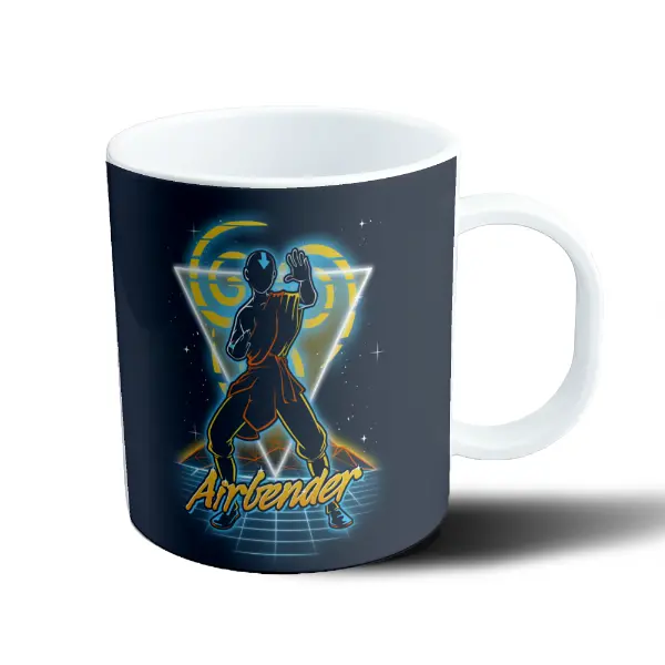 Taza de Plástico Avatar Aang Airbender Retro Neon