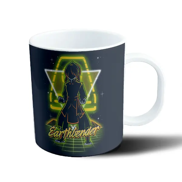 Taza de Plástico Avatar Earthbender Retro Neón