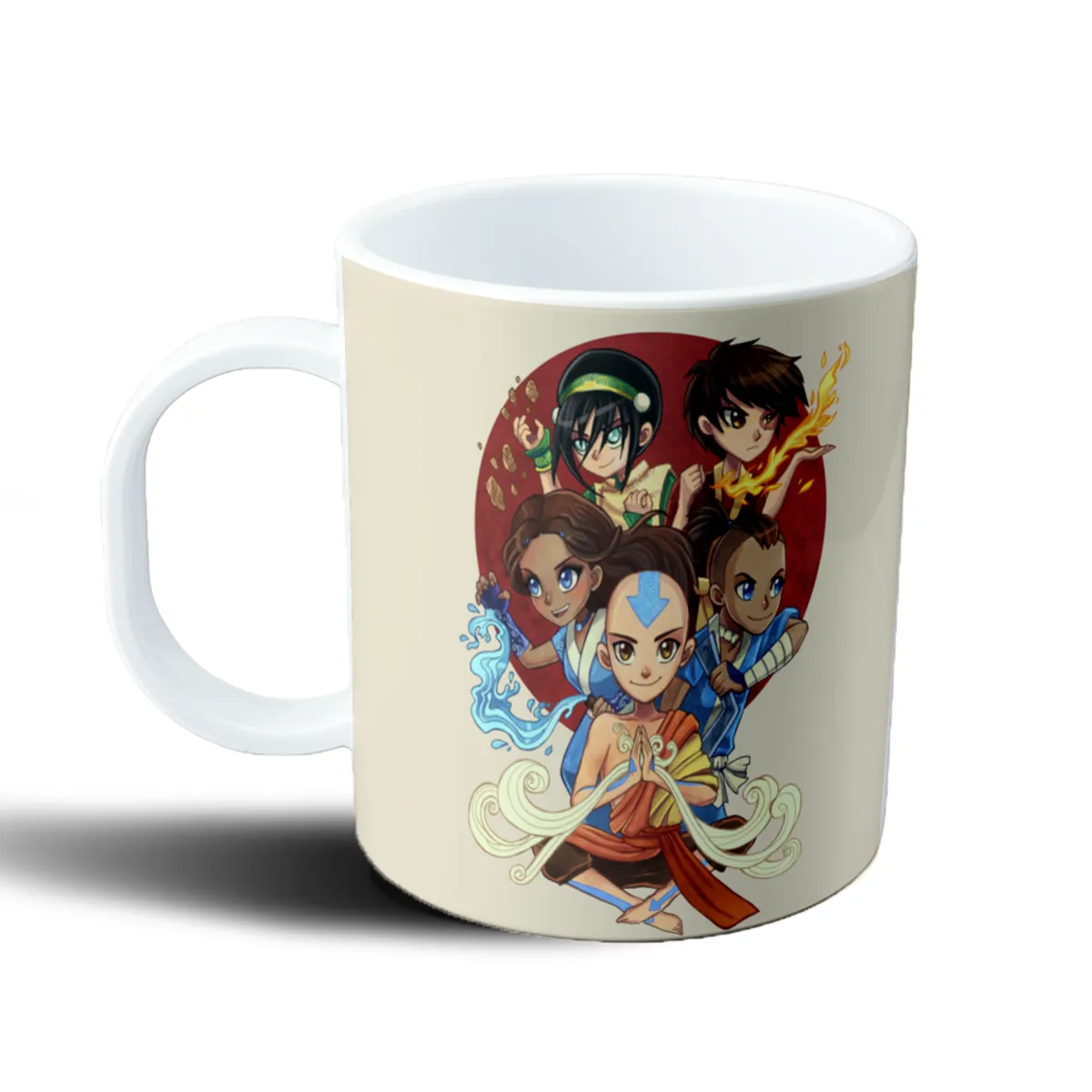 Taza de Plástico Avatar Aang Katara Sokka Toph Zuko - vista 2