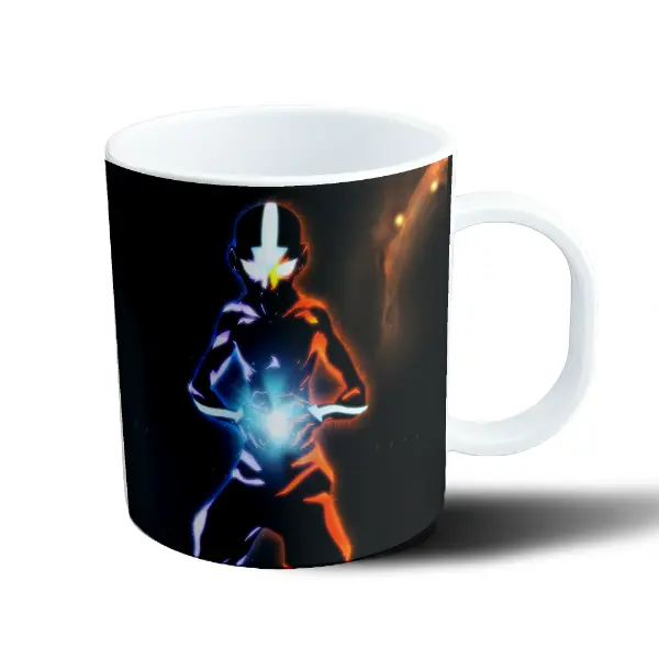 Taza de Plástico Avatar Aang Avatar State Luz y Fuego