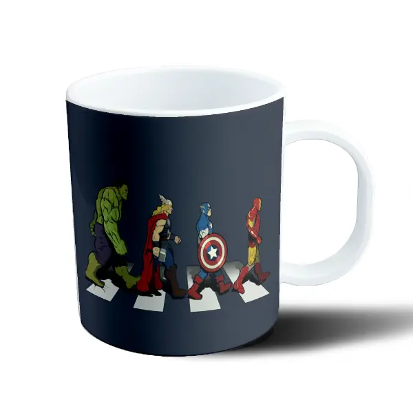Taza de Plástico Avengers Abbey Road Hulk Thor Capitán América Iron Man