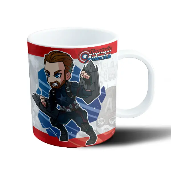 Taza de Plástico Avengers Capitán América con Escudo