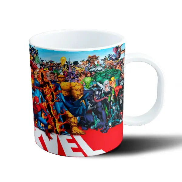 Taza de Plástico Avengers Marvel Equipo Completo Héroes