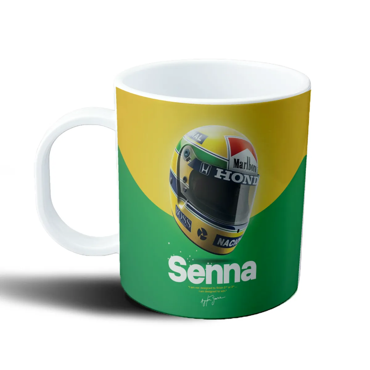 Taza de Plástico Ayrton Senna Casco Honda - vista 2