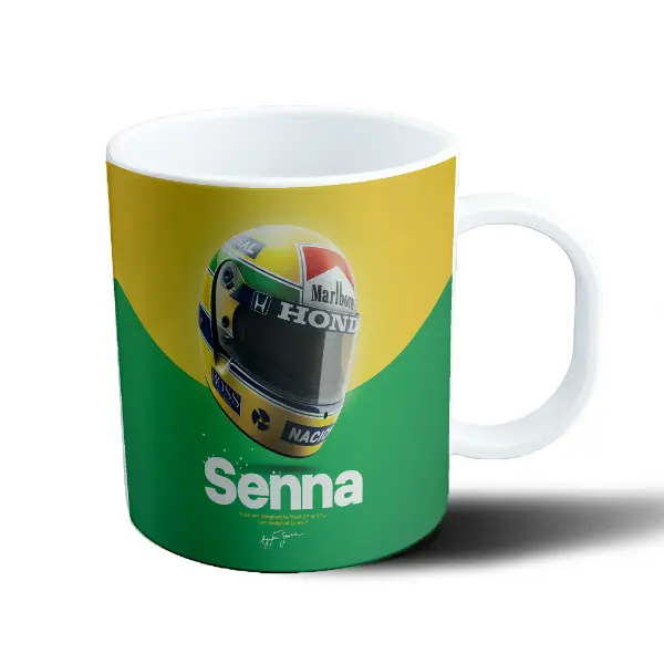 Taza de Plástico Ayrton Senna Casco Honda