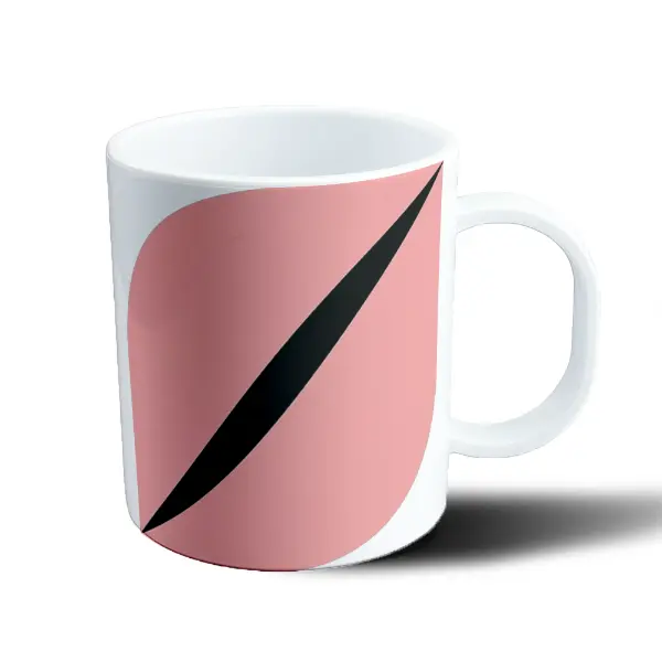 Taza de Plástico Babasonicos Trazo Curvo Negro Rosa