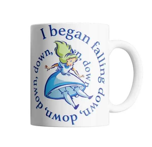 Taza de Cerámica Alicia en el País de las Maravillas Caída