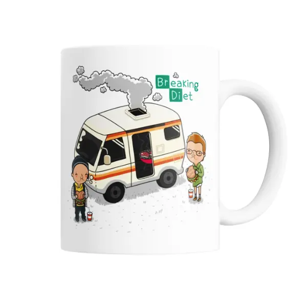 Taza de Cerámica Breaking Bad Breaking Diet Walter y Jesse
