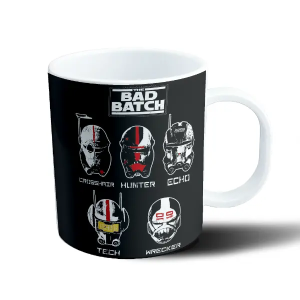 Taza de Plástico Star Wars The Bad Batch Crosshair Hunter Echo Tech Wrecker