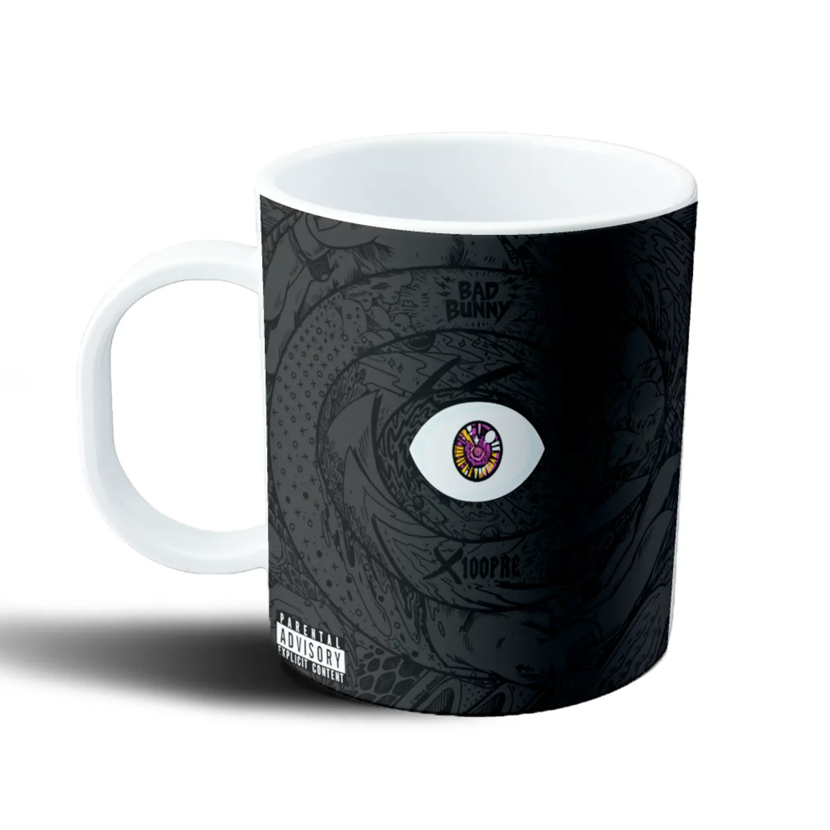 Taza de Plástico Bad Bunny Ojo Psicodélico - vista 2