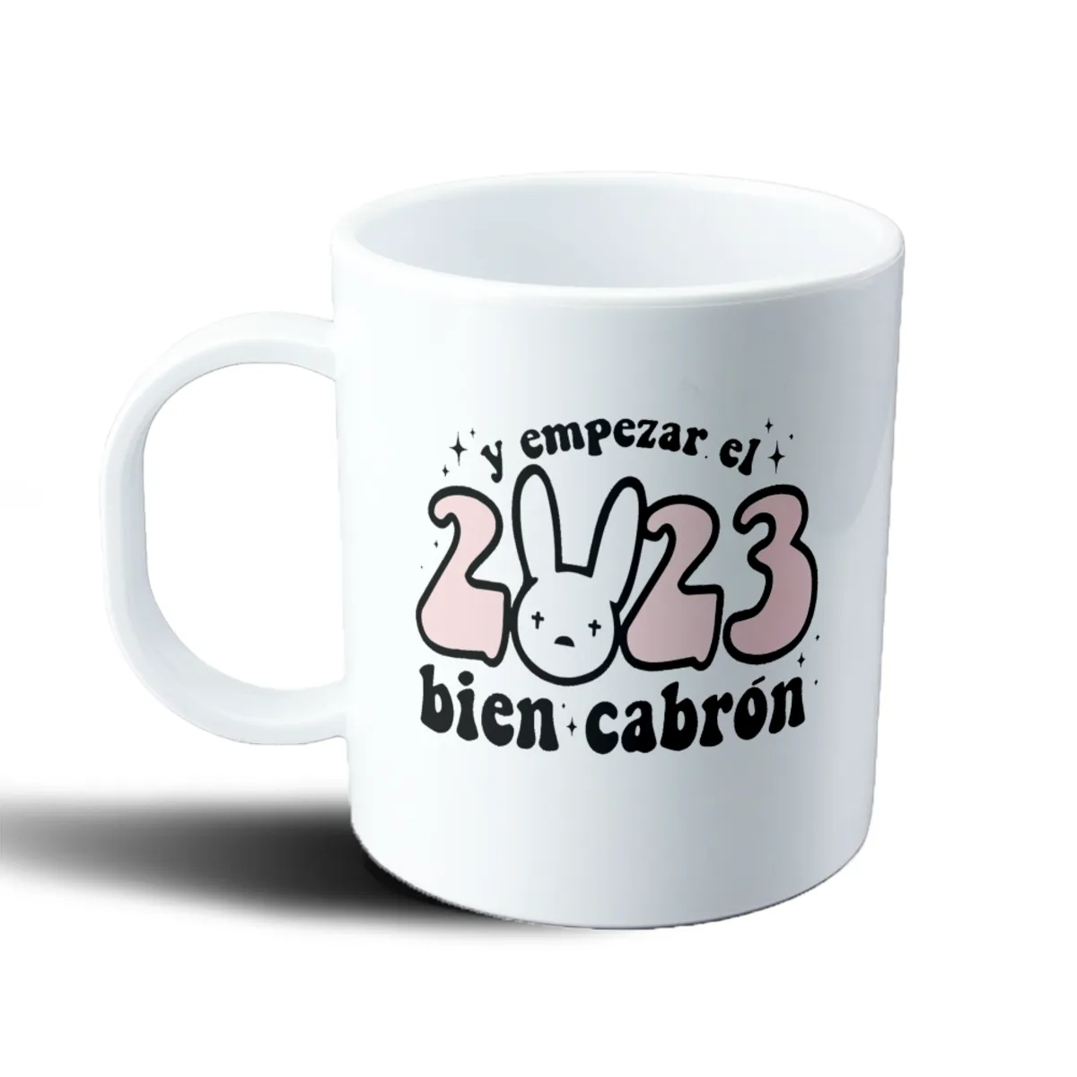 Taza de Plástico Bad Bunny y empezar el 2023 bien cabrón - vista 2
