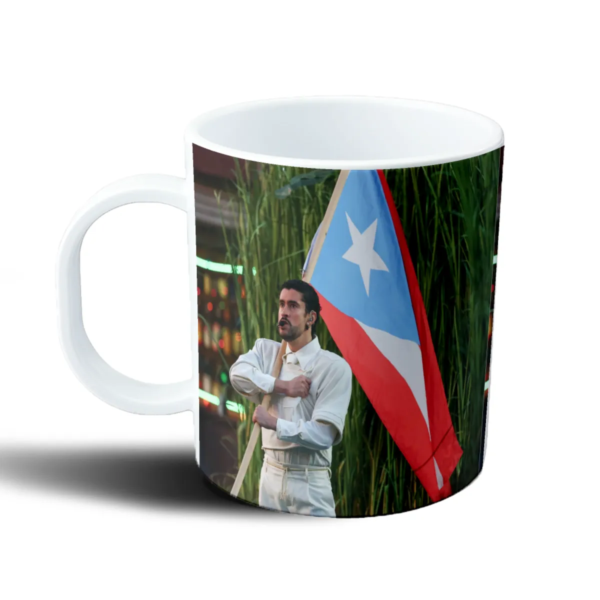 Taza de Plástico Bad Bunny con Bandera de Puerto Rico - vista 2
