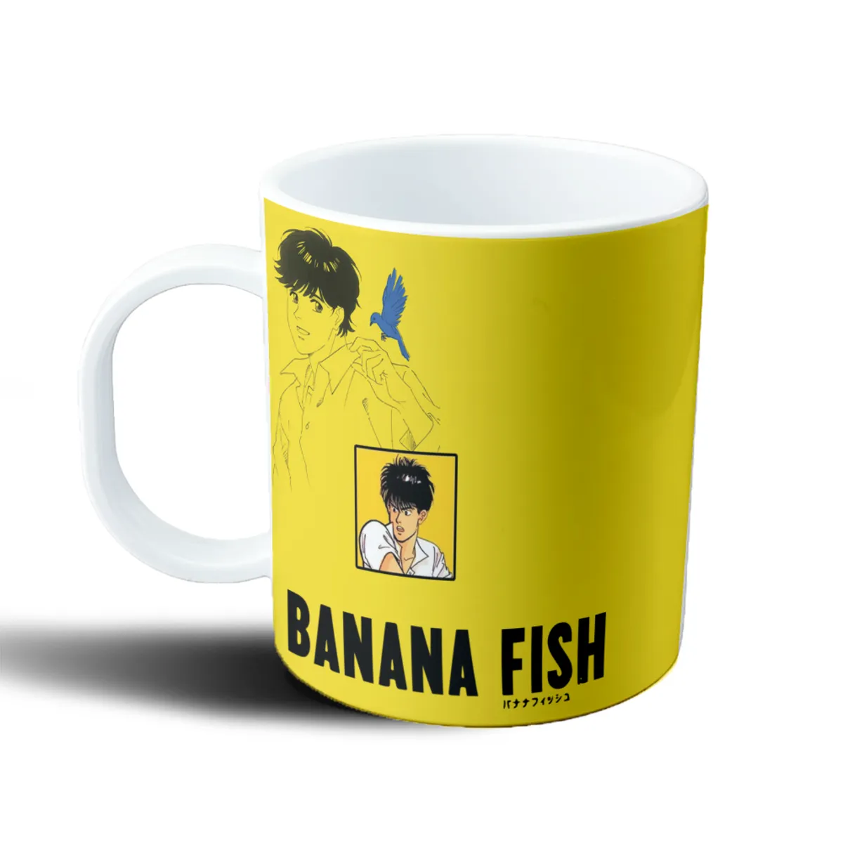 Taza de Plástico Banana Fish Eiji y Pájaro Azul - vista 2