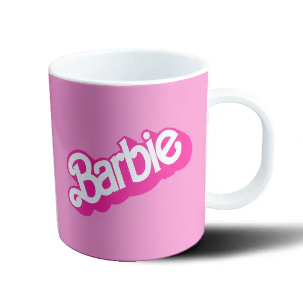 Taza de Plástico Barbie Logo Rosa
