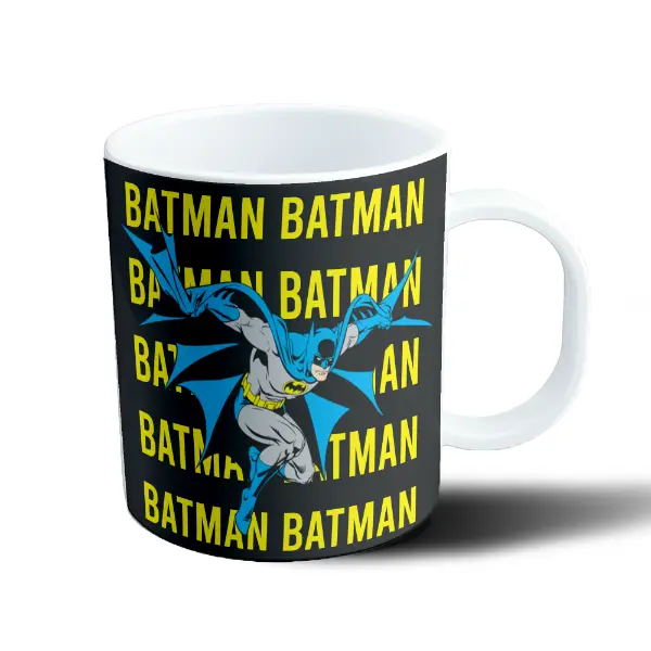Taza de Plástico Batman Clásico Repetición Logo
