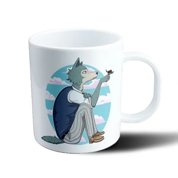 Taza de Plástico Beastars Legoshi con Flor