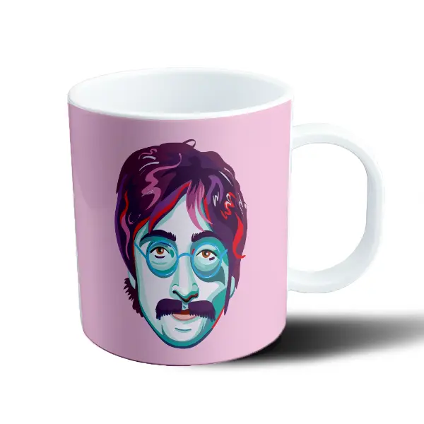 Taza de Plástico The Beatles John Lennon Retrato Pop Art