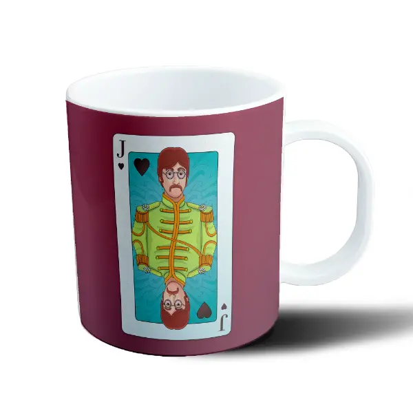 Taza de Plástico The Beatles Jota de Corazones Sgt. Pepper