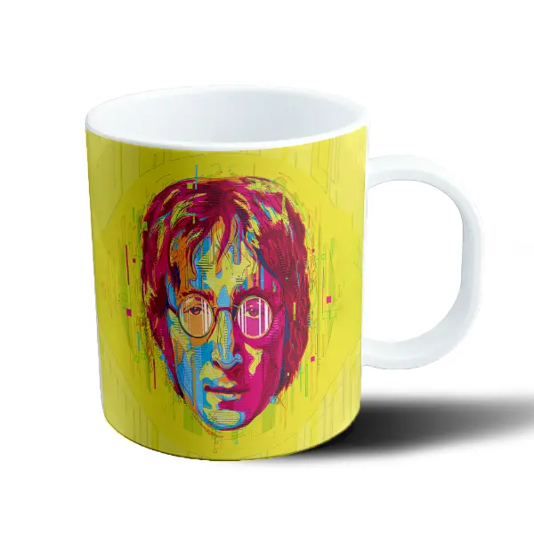 Taza de Plástico The Beatles Retrato Pop Art