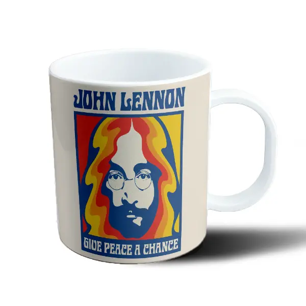 Taza de Plástico The Beatles John Lennon Give Peace a Chance