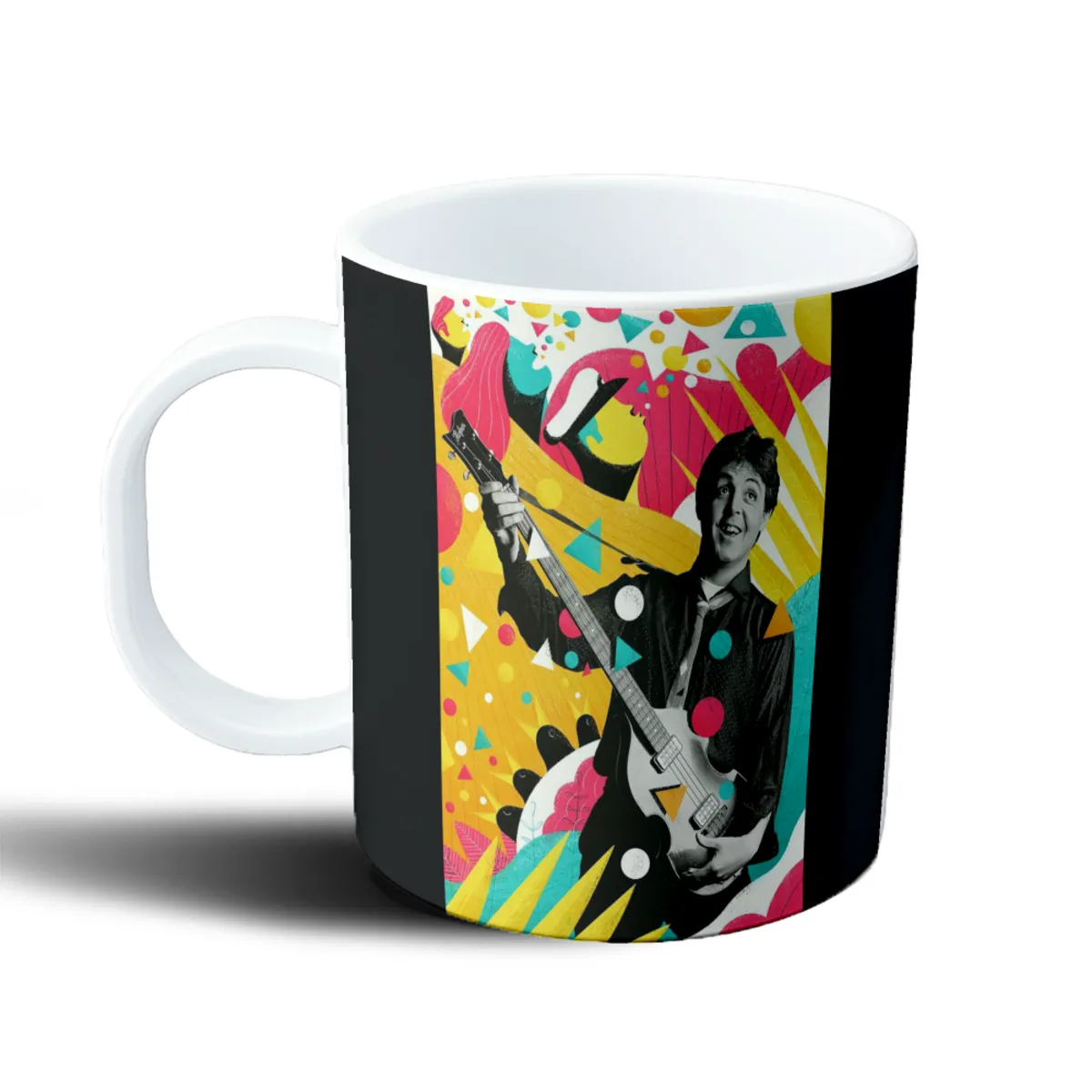 Taza de Plástico The Beatles Músico con Bajo Pop Art - vista 2