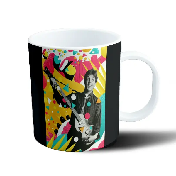 Taza de Plástico The Beatles Músico con Bajo Pop Art