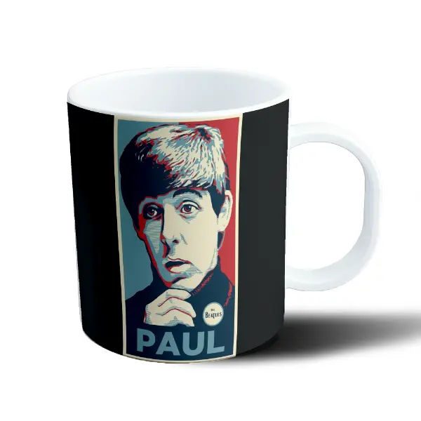 Taza de Plástico The Beatles Paul McCartney Estilo Obama