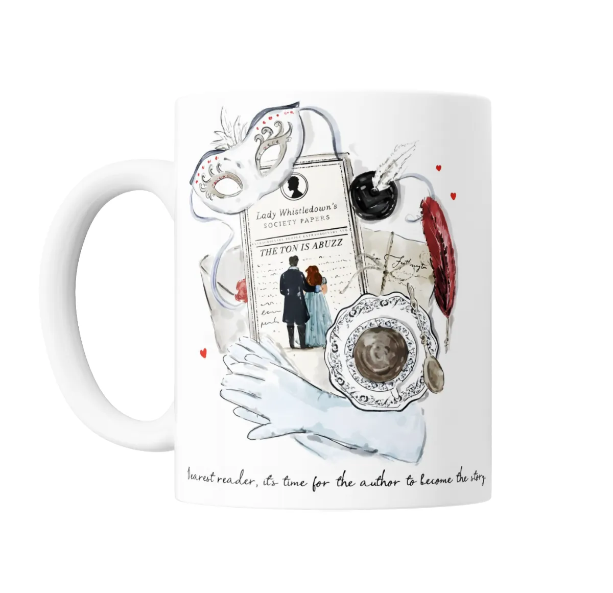 Taza de Cerámica Bridgerton Lady Whistledown Society Papers - vista 2
