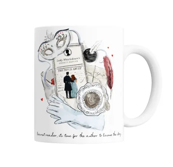 Taza de Cerámica Bridgerton Lady Whistledown Society Papers