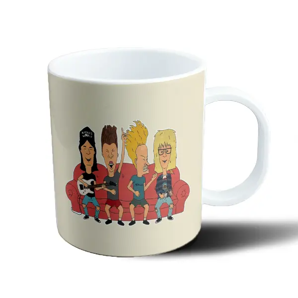 Taza de Plástico Beavis and Butthead y Wayne's World en el sillón