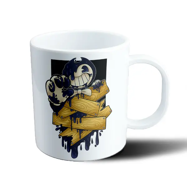 Taza de Plástico Bendy and The Ink Machine Bendy con Boris y tablones