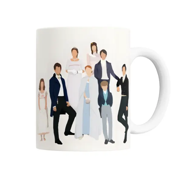 Taza de Cerámica Bridgerton Personajes Ilustrados