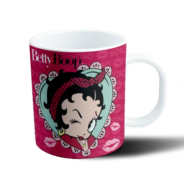Taza de Plástico Betty Boop Guiño y Besos