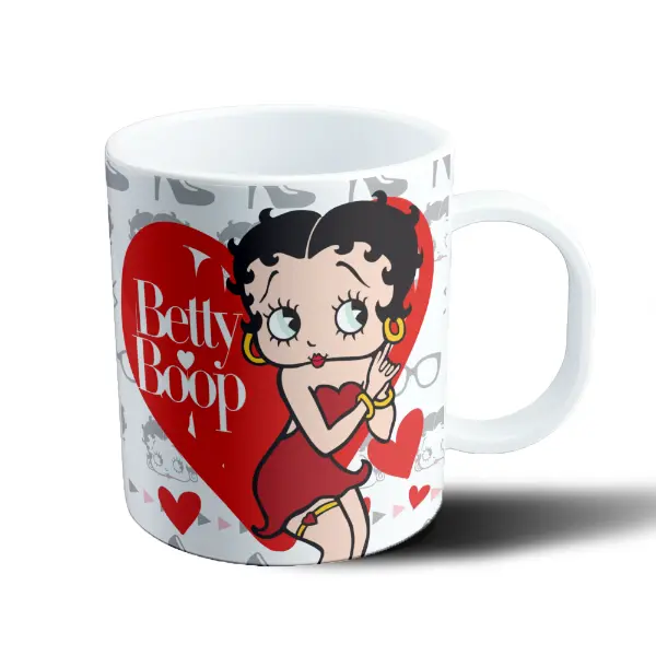 Taza de Plástico Betty Boop Corazón Rojo
