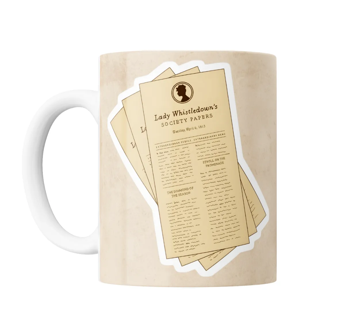 Taza de Cerámica Bridgerton Lady Whistledown Society Papers - vista 2