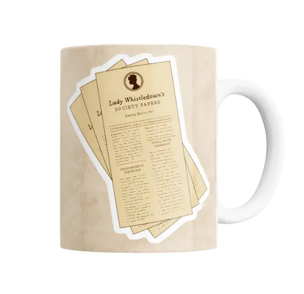 Taza de Cerámica Bridgerton Lady Whistledown Society Papers