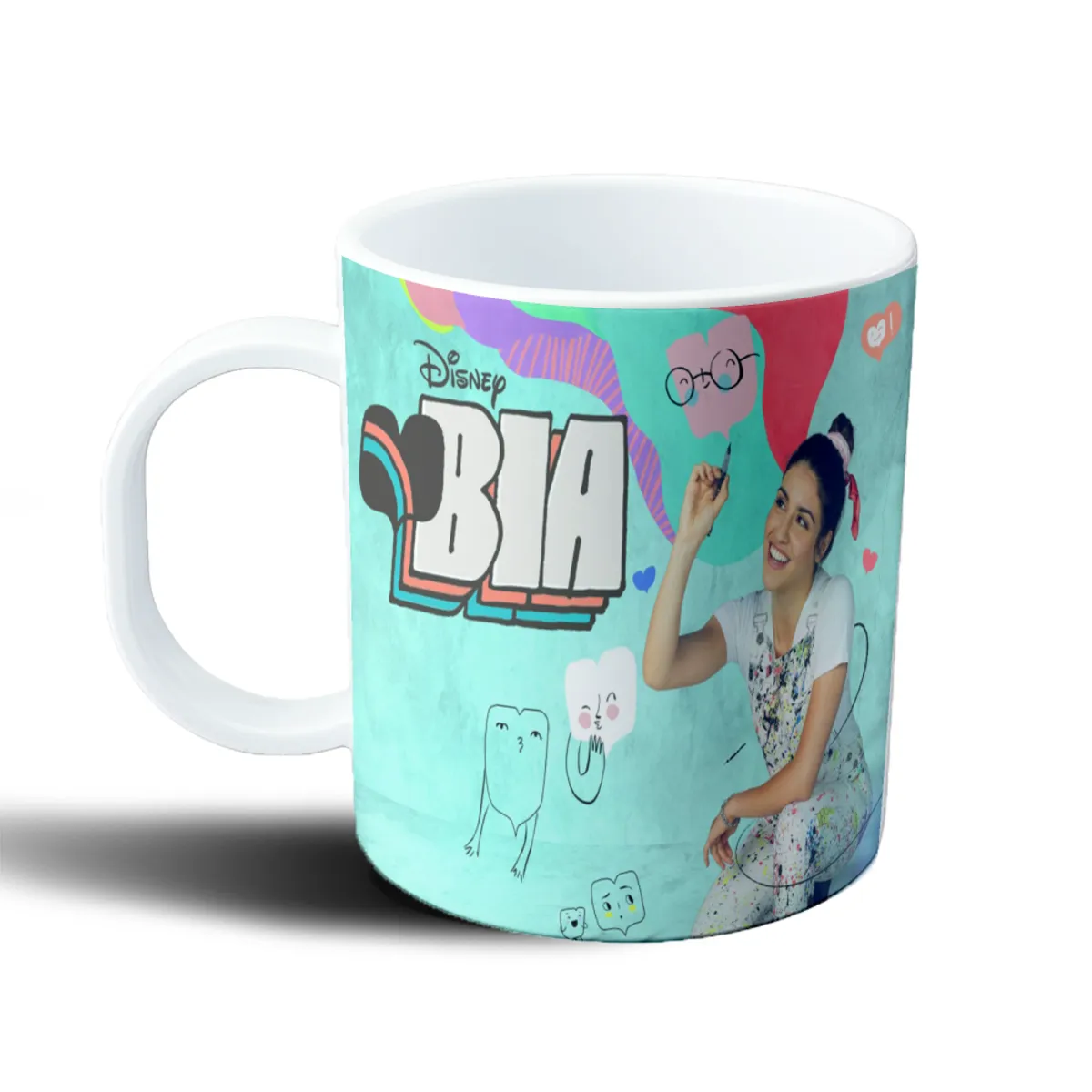 Taza de Plástico Bia Disney Logo y Protagonista - vista 2