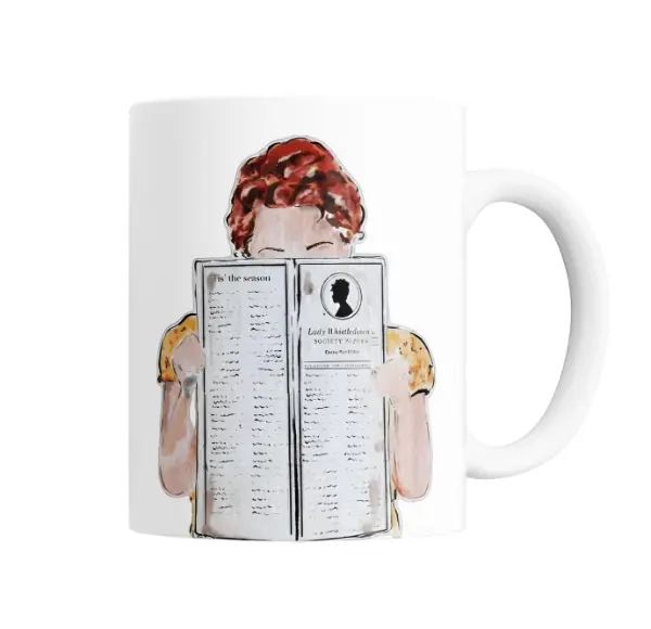 Taza de Cerámica Bridgerton Lady Whistledown Society Papers
