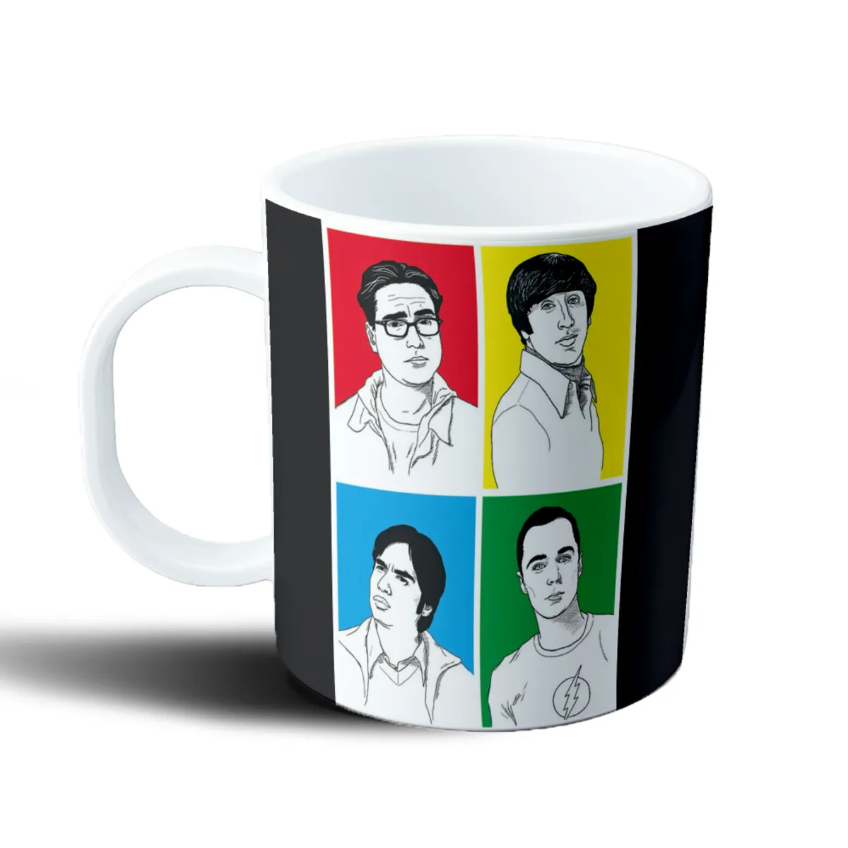 Taza de Plástico Big Bang Theory Cuarteto Pop Art - vista 2