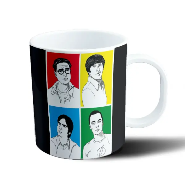 Taza de Plástico Big Bang Theory Cuarteto Pop Art