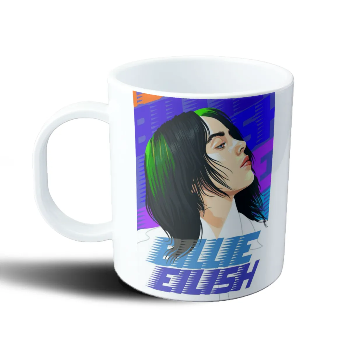 Taza de Plástico Billie Eilish Retrato Pop Art - vista 2